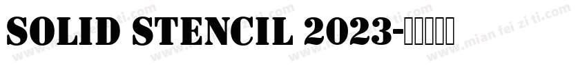 Solid Stencil 2023字体转换
